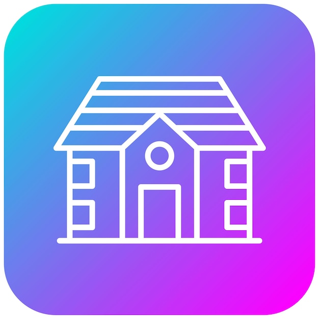 El icono vectorial de la casa de Europa se puede utilizar para el conjunto de iconos del tipo de casas