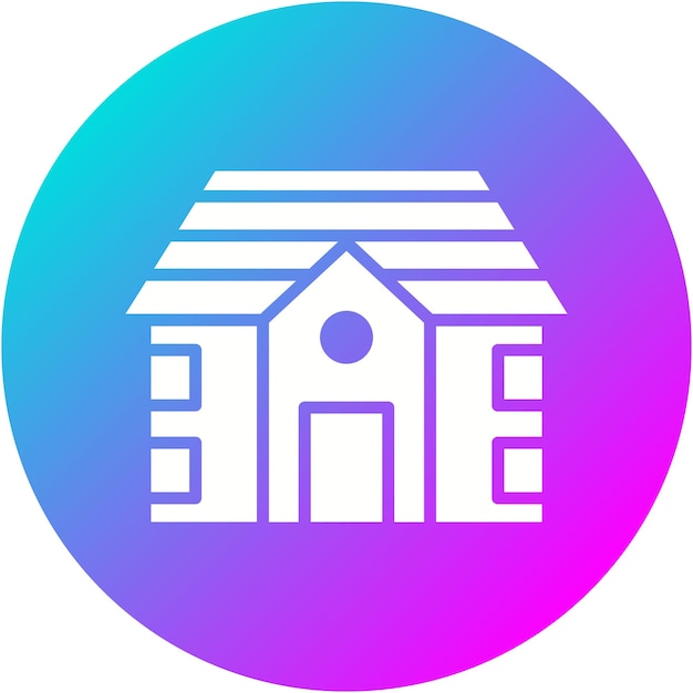 El icono vectorial de la casa de Europa se puede utilizar para el conjunto de iconos del tipo de casas