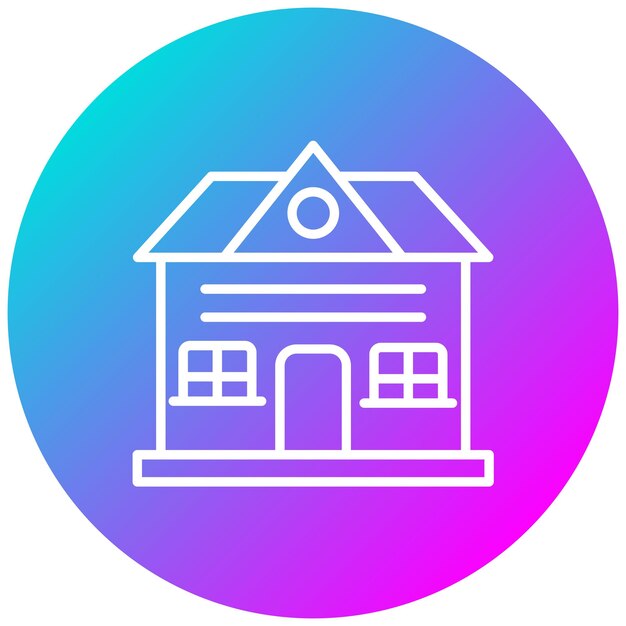El icono vectorial de la casa de huéspedes se puede utilizar para el conjunto de iconos del tipo de casas