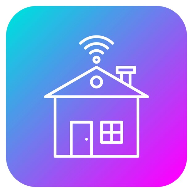 Vector el icono vectorial de la casa inteligente se puede usar para el conjunto de iconos de la ciudad inteligente