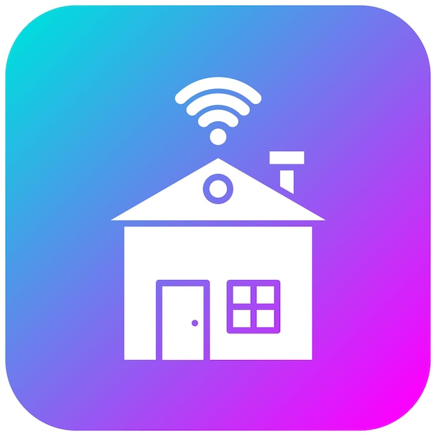 El icono vectorial de la Casa Inteligente se puede usar para el conjunto de iconos de la Ciudad Inteligente