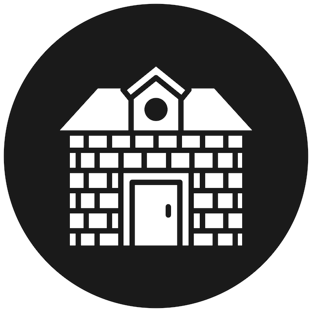 El icono vectorial de la casa de ladrillo se puede utilizar para el conjunto de iconos del tipo de casas