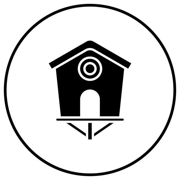 El icono vectorial de la casa de pájaros se puede usar para el conjunto de iconos de la aldea