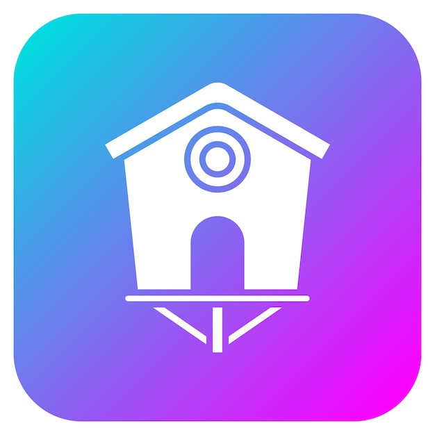 El icono vectorial de la casa de pájaros se puede usar para el conjunto de iconos de la aldea