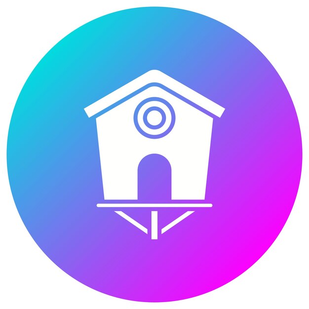 El icono vectorial de la casa de pájaros se puede usar para el conjunto de iconos de la aldea
