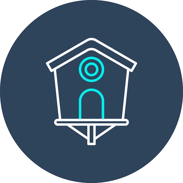 El icono vectorial de la casa de pájaros se puede usar para el conjunto de iconos de la aldea