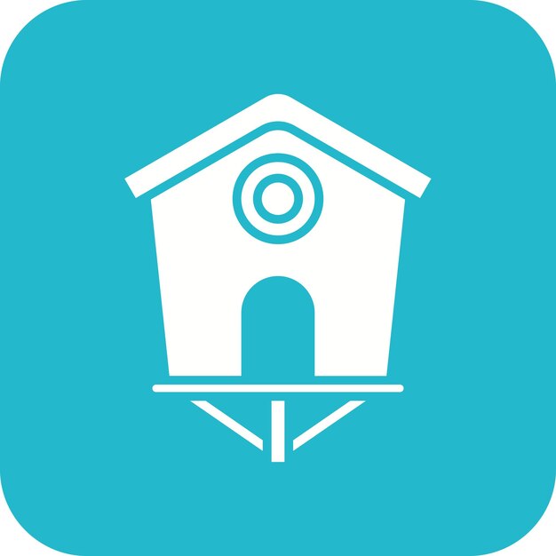 El icono vectorial de la casa de pájaros se puede usar para el conjunto de iconos de la aldea
