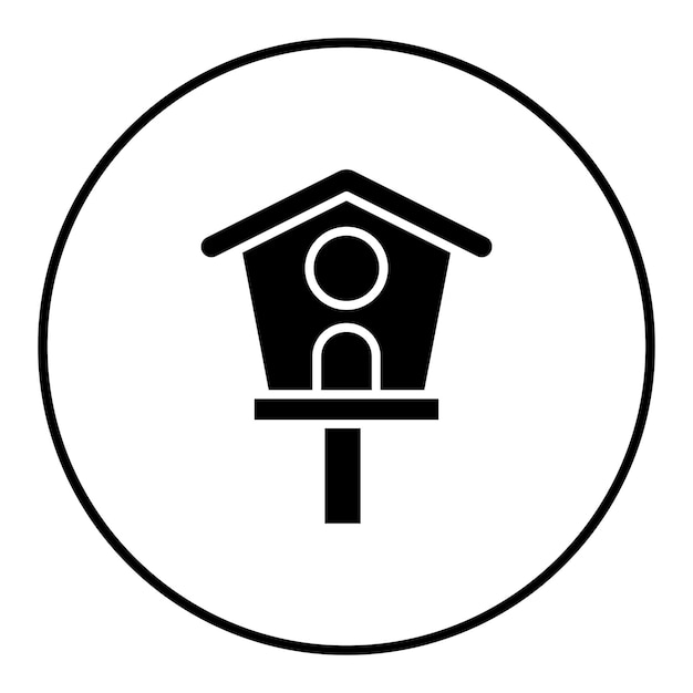 El icono vectorial de la casa de los pájaros se puede usar para el conjunto de iconos de primavera