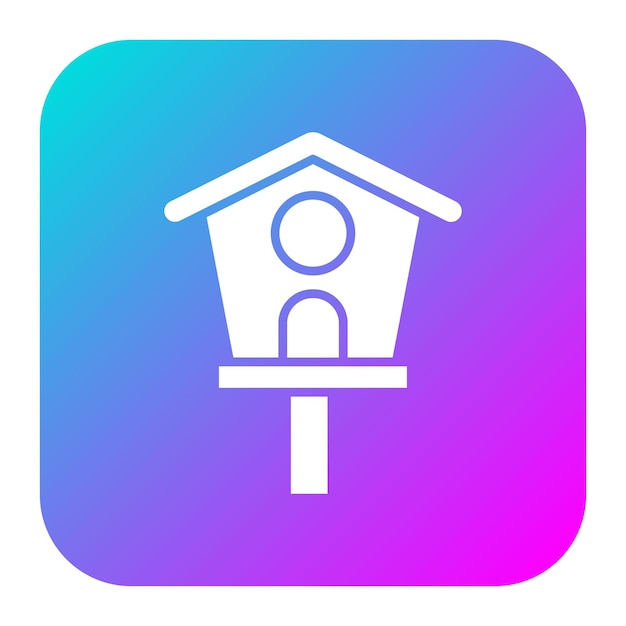 El icono vectorial de la casa de los pájaros se puede usar para el conjunto de iconos de primavera