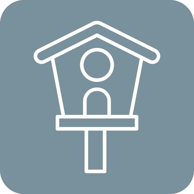 El icono vectorial de la casa de los pájaros se puede usar para el conjunto de iconos de primavera