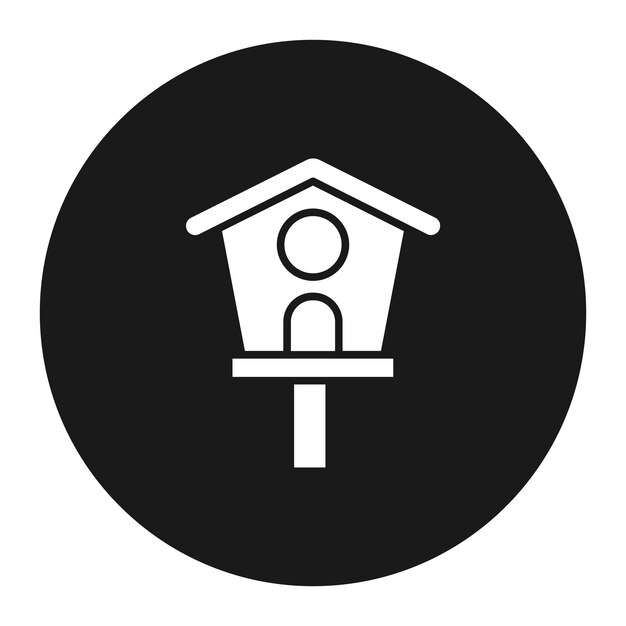 El icono vectorial de la casa de los pájaros se puede usar para el conjunto de iconos de primavera