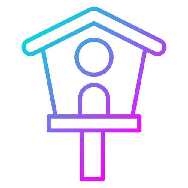El icono vectorial de la casa de los pájaros se puede usar para el conjunto de iconos de primavera
