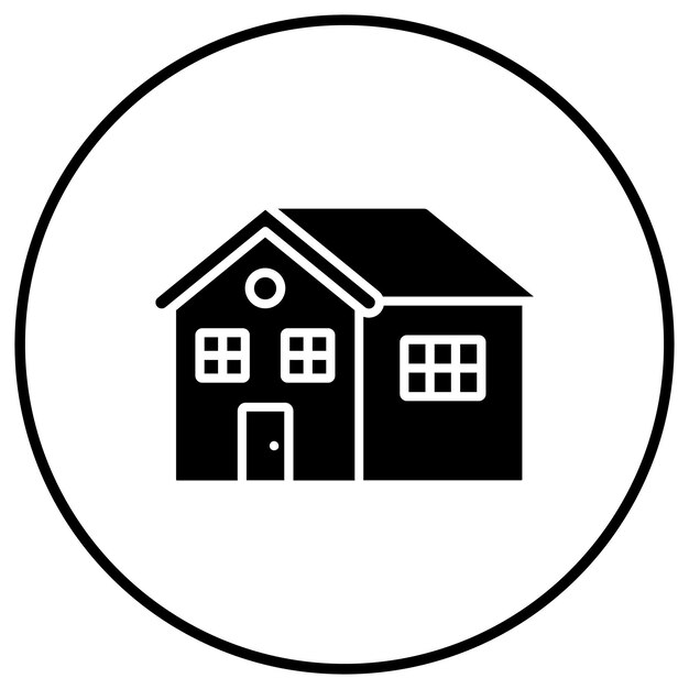 El icono vectorial de la casa se puede usar para el conjunto de iconos de bienes raíces