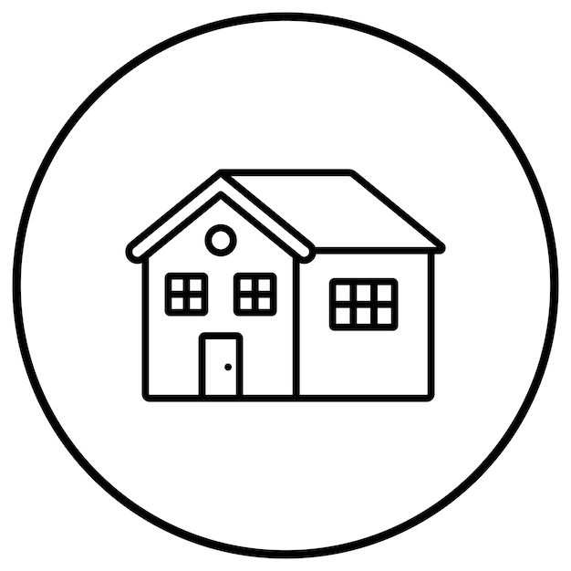 El icono vectorial de la casa se puede usar para el conjunto de iconos de bienes raíces