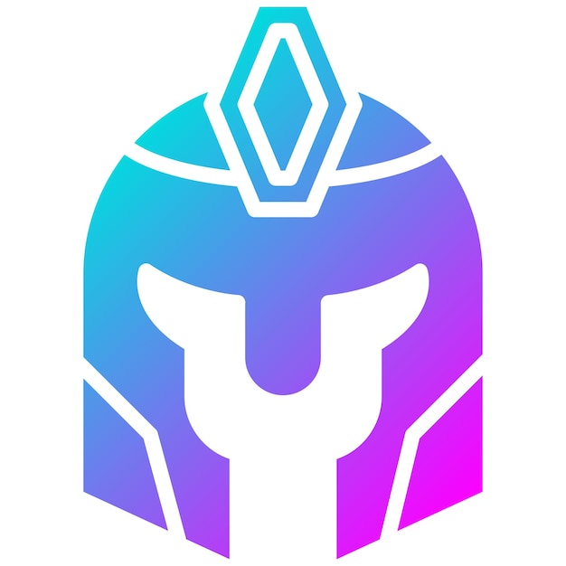 El icono vectorial del casco de armadura se puede usar para el conjunto de iconos medievales
