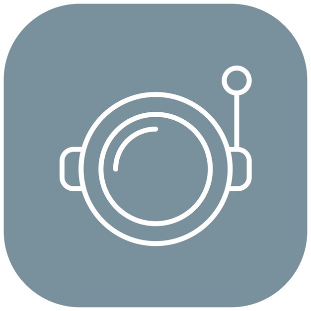 El icono vectorial del casco del astronauta se puede usar para el conjunto de iconos de ciencia ficción