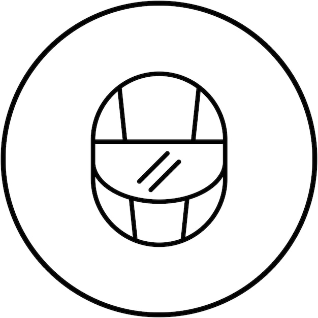 El icono vectorial del casco de carreras se puede usar para el conjunto de iconos de carreras automáticas