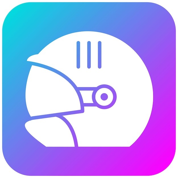 El icono vectorial del casco se puede usar para el conjunto de iconos de aptitud física