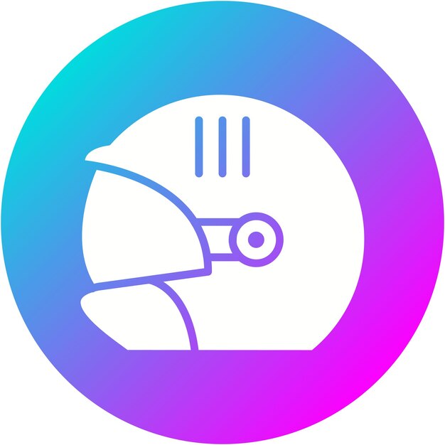 El icono vectorial del casco se puede usar para el conjunto de iconos de aptitud física