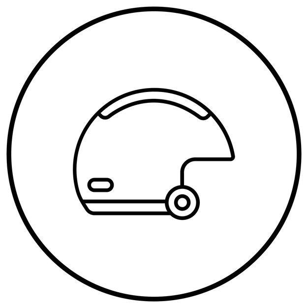 El icono vectorial del casco se puede usar para el conjunto de iconos de atletismo