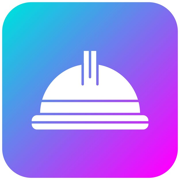 El icono vectorial del casco se puede utilizar para el conjunto de iconos de energía nuclear