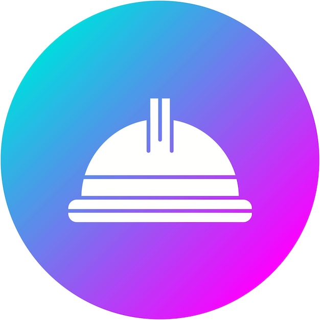 El icono vectorial del casco se puede utilizar para el conjunto de iconos de energía nuclear