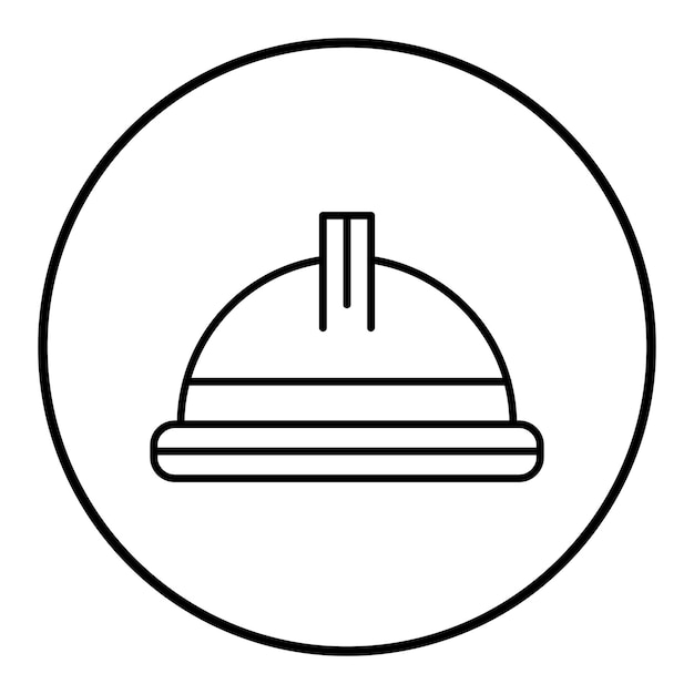 El icono vectorial del casco se puede utilizar para el conjunto de iconos de energía nuclear