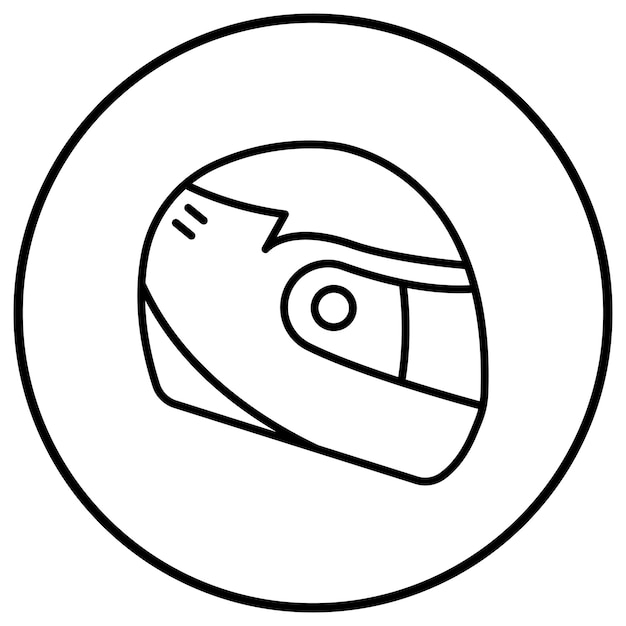 El icono vectorial del casco se puede utilizar para el conjunto de iconos de protección y seguridad