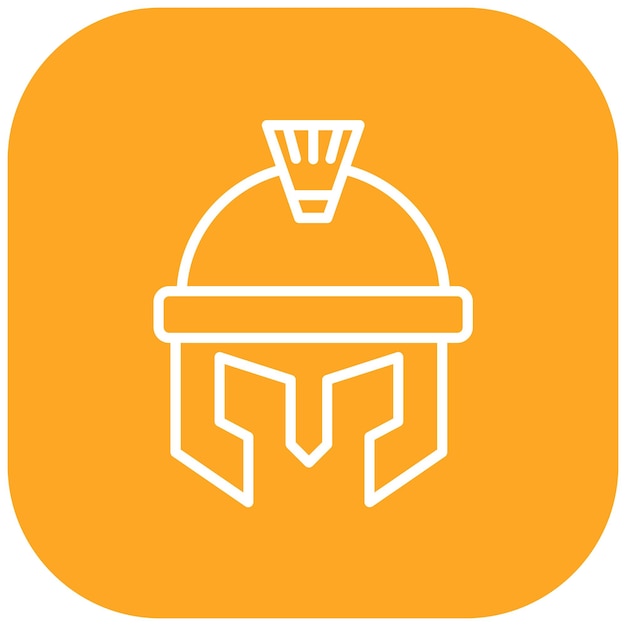El icono vectorial del casco romano se puede usar para el conjunto de iconos de Italia