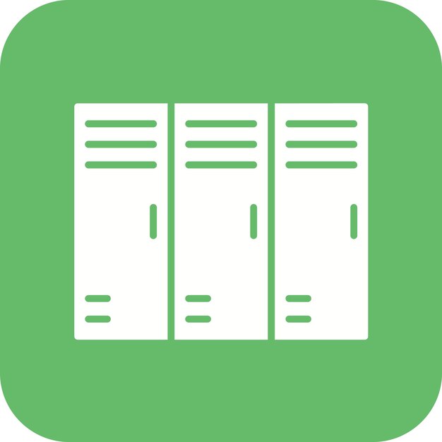 El icono vectorial del casillero de la biblioteca se puede utilizar para el conjunto de iconos de la biblioteca