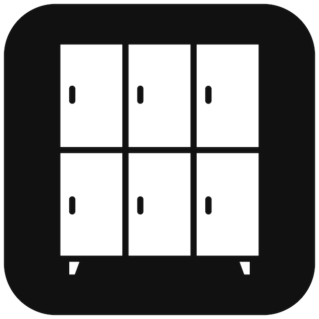 El icono vectorial del casillero se puede usar para el conjunto de iconos de voleibol