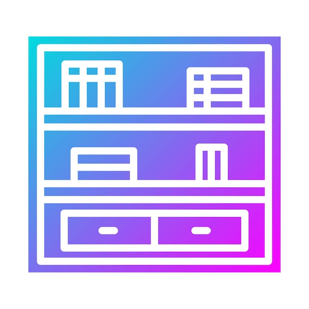 El icono vectorial del caso del libro se puede utilizar para el conjunto de iconos interiores