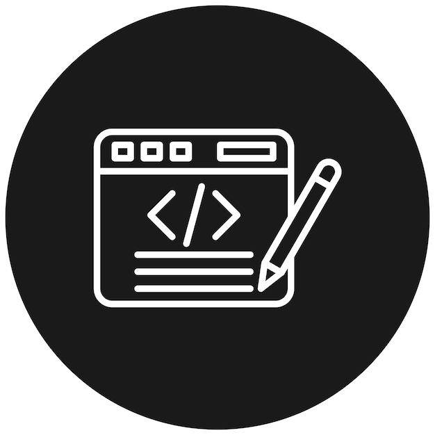 El icono vectorial de casos de prueba se puede utilizar para el conjunto de iconos de programación informática