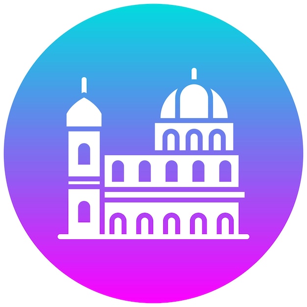 El icono vectorial de la Catedral de Florencia se puede usar para el iconset de Italia
