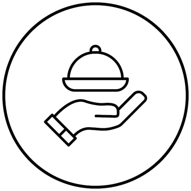 El icono vectorial de catering personalizado se puede usar para el conjunto de iconos de bolos
