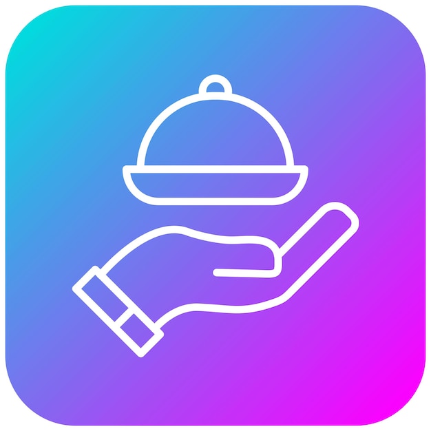El icono vectorial de catering personalizado se puede usar para el conjunto de iconos de bolos