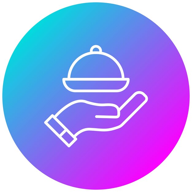 El icono vectorial de catering personalizado se puede usar para el conjunto de iconos de bolos