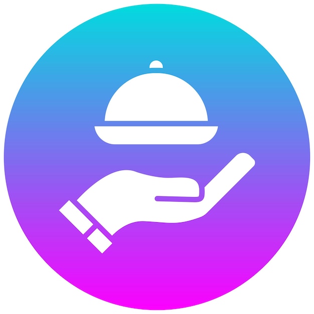 El icono vectorial de catering personalizado se puede usar para el conjunto de iconos de bolos