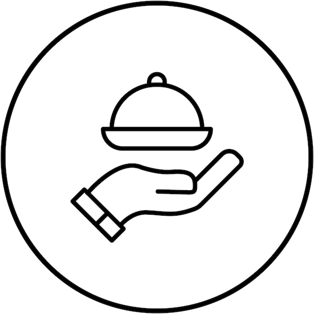 El icono vectorial de catering personalizado se puede usar para el conjunto de iconos de bolos