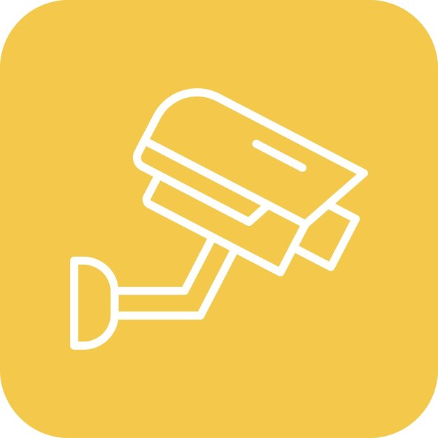 El icono vectorial de CCTV se puede usar para el conjunto de iconos de Crimen y Ley