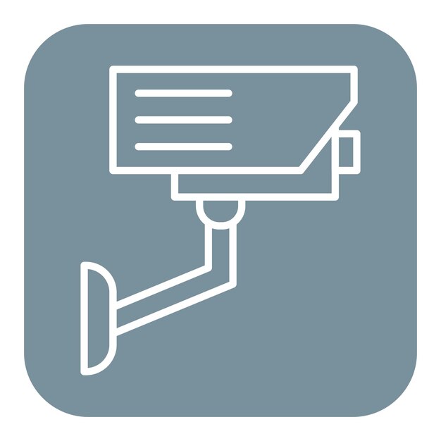El icono vectorial de CCTV se puede usar para el conjunto de iconos de investigación de delitos