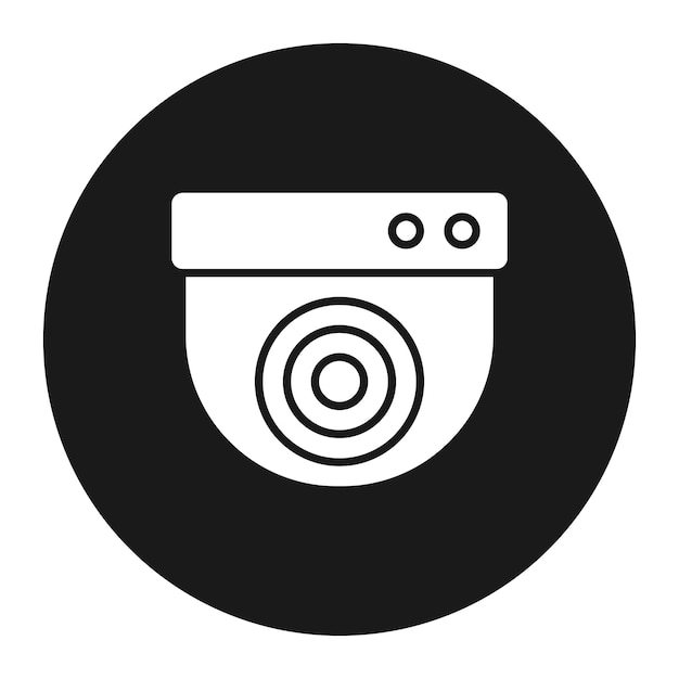 El icono vectorial de CCTV se puede usar para el conjunto de iconos de la policía