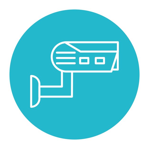 El icono vectorial de CCTV se puede utilizar para el conjunto de iconos ferroviarios