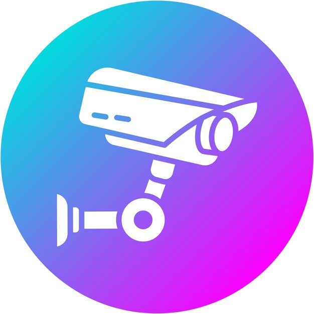 El icono vectorial de CCTV se puede utilizar para el conjunto de iconos de servicios de emergencia