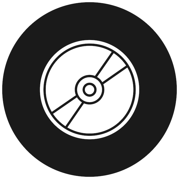 El icono vectorial de CD se puede utilizar para el conjunto de iconos de computadora y hardware