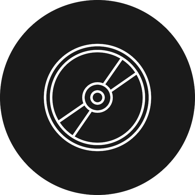 El icono vectorial de CD se puede utilizar para el conjunto de iconos de computadora y hardware