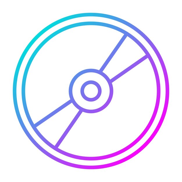 El icono vectorial de CD se puede utilizar para el conjunto de iconos de computadora y hardware