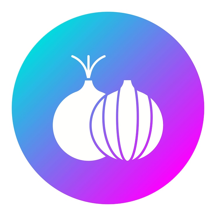 Vector el icono vectorial de la cebolla se puede utilizar para el conjunto de iconos de frutas y verduras