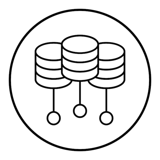 El icono vectorial del centro de datos se puede utilizar para el conjunto de iconos de análisis de datos