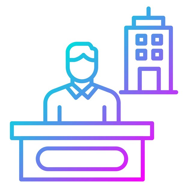 El icono vectorial del CEO se puede utilizar para el conjunto de iconos de búsqueda de empleo